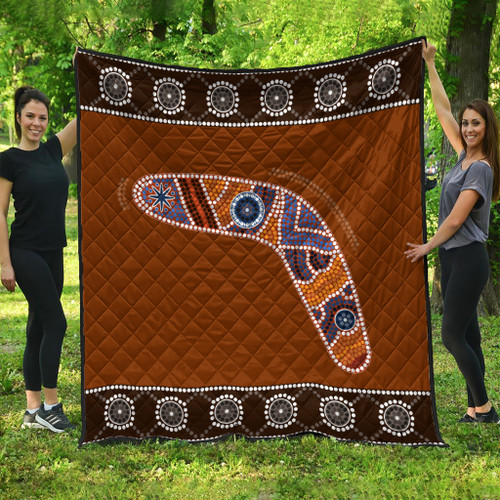 Australia Aboriginal Inspired Quilt - Aboriginal Style Boomerang Quilt