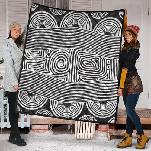 Australia Aboriginal Inspired Quilt - Black And White Vector Aboriginal Art Quilt Australia Aboriginal Inspired Quilt - Black And White Vector Aboriginal Art Quilt