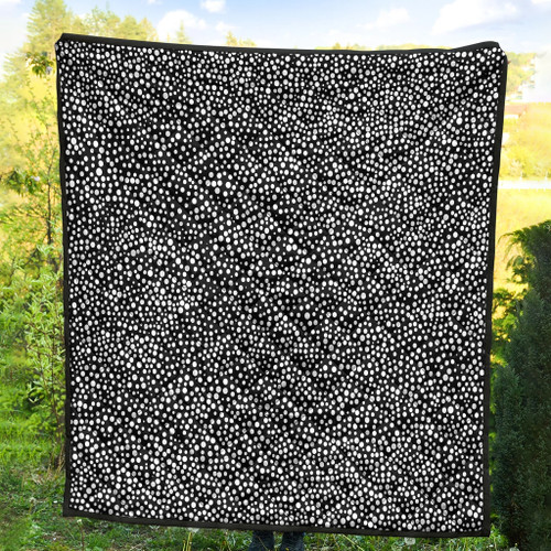 Australia Aboriginal Inspired Quilt - Aboriginal Dots On Black Style Art Quilt Australia Aboriginal Inspired Quilt - Aboriginal Dots On Black Style Art Quilt