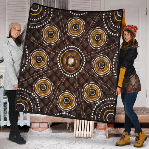 Australia Aboriginal Inspired Quilt - Aboriginal Dot Art Quilt Australia Aboriginal Inspired Quilt - Aboriginal Dot Art Quilt