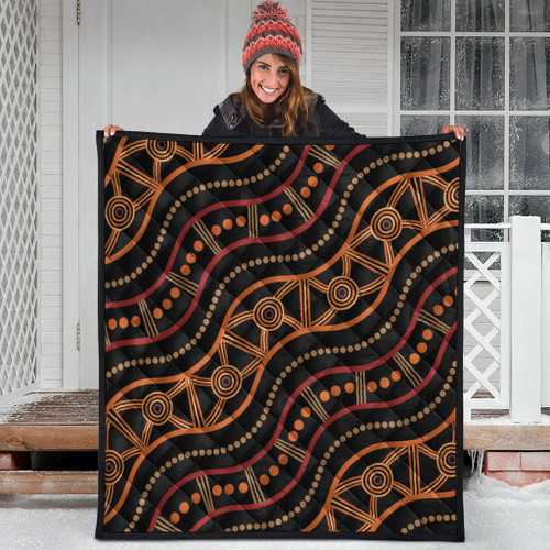 Australia Aboriginal Inspired Quilt - Aboriginal Vector Seamless Pattern Quilt Australia Aboriginal Inspired Quilt - Aboriginal Vector Seamless Pattern Quilt