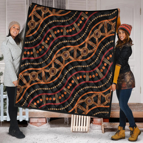 Australia Aboriginal Inspired Quilt - Aboriginal Vector Seamless Pattern Quilt Australia Aboriginal Inspired Quilt - Aboriginal Vector Seamless Pattern Quilt