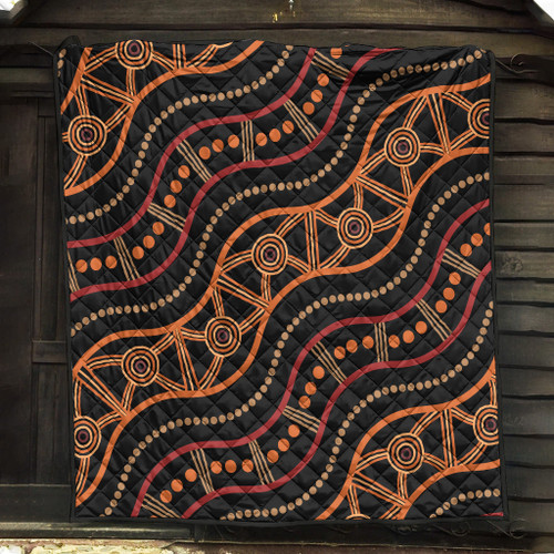 Australia Aboriginal Inspired Quilt - Aboriginal Vector Seamless Pattern Quilt Australia Aboriginal Inspired Quilt - Aboriginal Vector Seamless Pattern Quilt