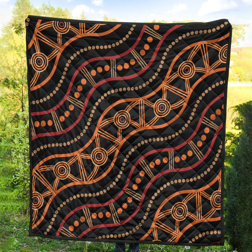 Australia Aboriginal Inspired Quilt - Aboriginal Vector Seamless Pattern Quilt Australia Aboriginal Inspired Quilt - Aboriginal Vector Seamless Pattern Quilt