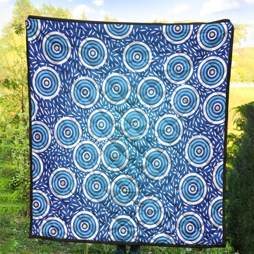 Australia Aboriginal Inspired Quilt -  Aboriginal Style Circle Background Quilt Australia Aboriginal Inspired Quilt -  Aboriginal Style Circle Background Quilt