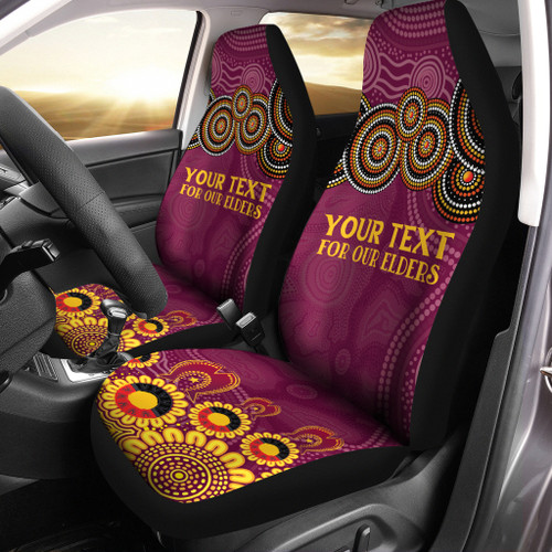 Brisbane Broncos Naidoc Snug Car Seat Covers - Custom Broncos For Our Elders Car Seat Covers Brisbane Broncos Naidoc Snug Car Seat Covers - Custom Broncos For Our Elders Car Seat Covers