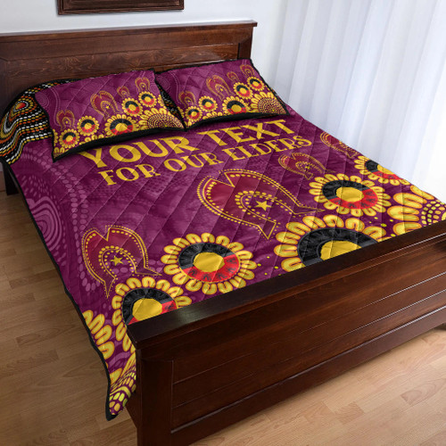 Brisbane Broncos Naidoc Quilt Bed Set - Custom Broncos For Our Elders Quilt Bed Set Brisbane Broncos Naidoc Quilt Bed Set - Custom Broncos For Our Elders Quilt Bed Set