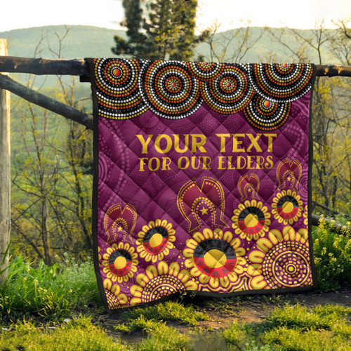Brisbane Broncos Naidoc Quilt - Custom Broncos For Our Elders Quilt Brisbane Broncos Naidoc Quilt - Custom Broncos For Our Elders Quilt