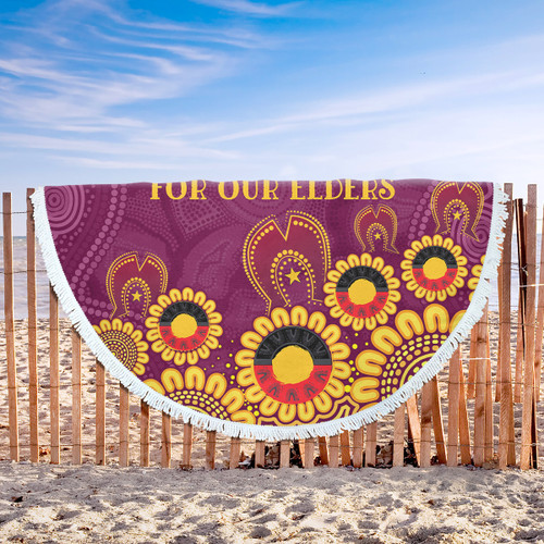 Brisbane Broncos Naidoc Beach Blanket - Custom Broncos For Our Elders Beach Blanket Brisbane Broncos Naidoc Beach Blanket - Custom Broncos For Our Elders Beach Blanket