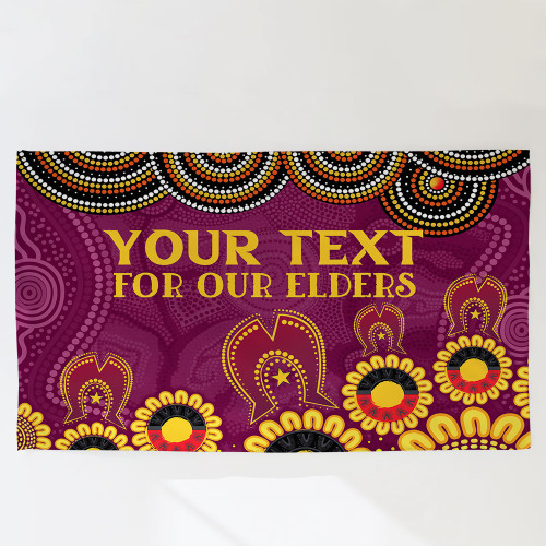 Brisbane Broncos Naidoc Flag - Custom Broncos For Our Elders Flag