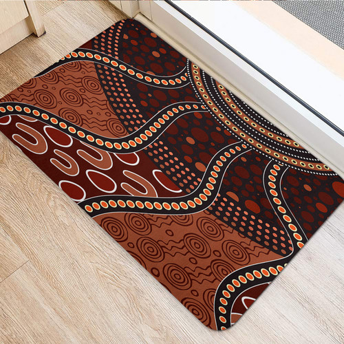 Australia Aboriginal Inspired Door Mat - Aboriginal Midnight Dreamtime