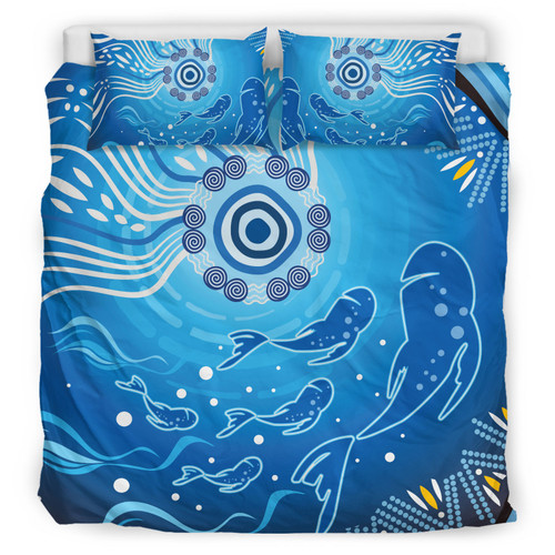 Australia Aboriginal Inspired Bedding Set - Fish In Ocean Aboriginal Inspired Australia Aboriginal Inspired Bedding Set - Fish In Ocean Aboriginal Inspired