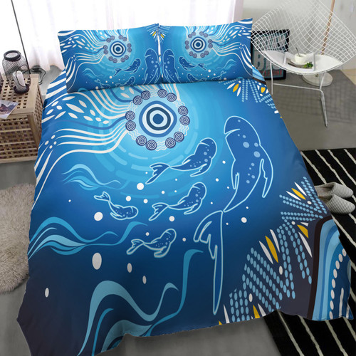 Australia Aboriginal Inspired Bedding Set - Fish In Ocean Aboriginal Inspired Australia Aboriginal Inspired Bedding Set - Fish In Ocean Aboriginal Inspired