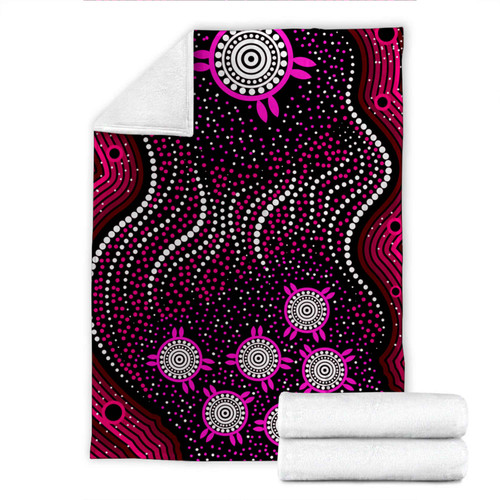 Australia Aboriginal Inspired Blanket - Aboriginal background dreaming Australia Aboriginal Inspired Blanket - Aboriginal background dreaming