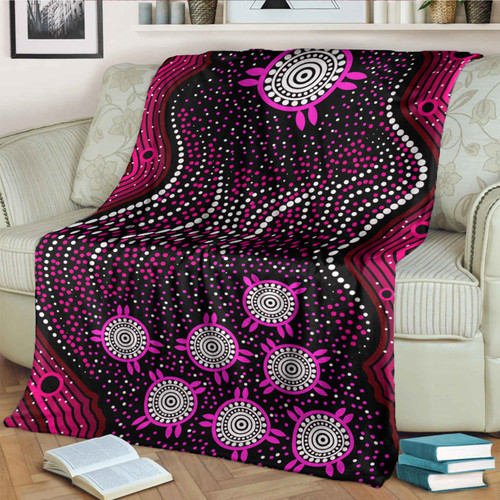 Australia Aboriginal Inspired Blanket - Aboriginal background dreaming Australia Aboriginal Inspired Blanket - Aboriginal background dreaming