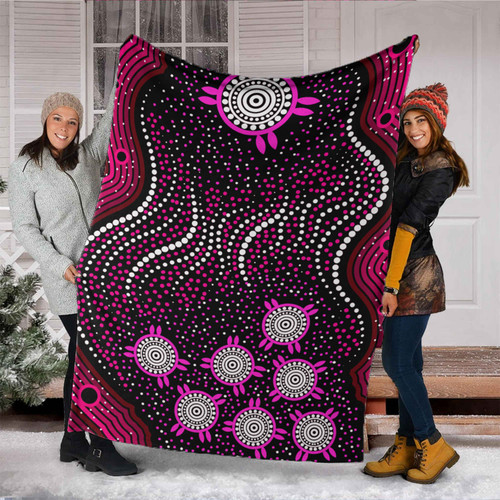 Australia Aboriginal Inspired Blanket - Aboriginal background dreaming Australia Aboriginal Inspired Blanket - Aboriginal background dreaming