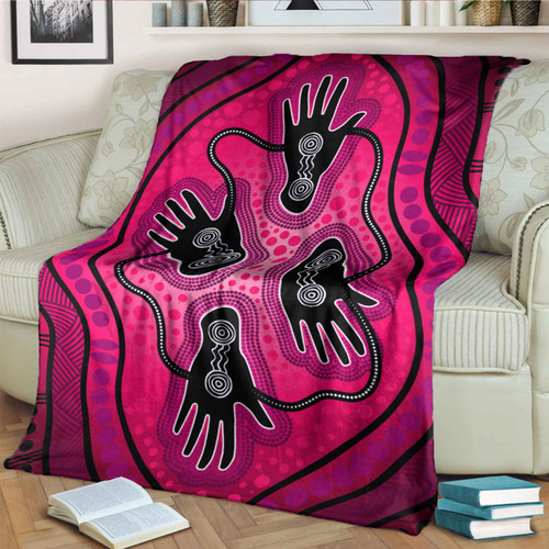 Australia Aboriginal Inspired Blanket - Aboriginal dot art painting Friendship and unity concept Australia Aboriginal Inspired Blanket - Aboriginal dot art painting Friendship and unity concept