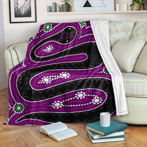 Australia Aboriginal Inspired Blanket - Aboriginal dreamtime snake Australia Aboriginal Inspired Blanket - Aboriginal dreamtime snake