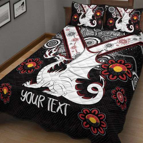 St. George Illawarra Dragons Naidoc Quilt Bed Set - Custom For Our Elders Boomerangs Quilt Bed Set St. George Illawarra Dragons Naidoc Quilt Bed Set - Custom For Our Elders Boomerangs Quilt Bed Set
