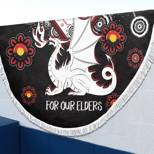St. George Illawarra Dragons Naidoc Beach Blanket - Custom For Our Elders Boomerangs Beach Towel St. George Illawarra Dragons Naidoc Beach Blanket - Custom For Our Elders Boomerangs Beach Towel