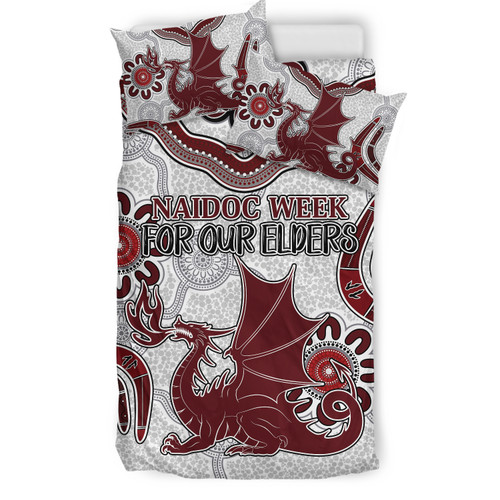 Australia Illawarra and St George Naidoc Bedding Set - Custom For Our Elders Boomerangs White Bedding Set Australia Illawarra and St George Naidoc Bedding Set - Custom For Our Elders Boomerangs White Bedding Set