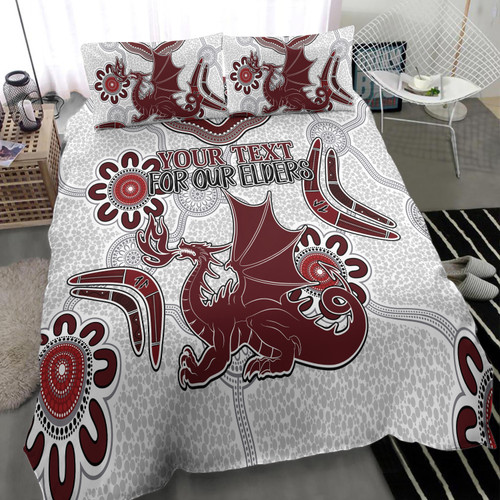 Australia Illawarra and St George Naidoc Bedding Set - Custom For Our Elders Boomerangs White Bedding Set Australia Illawarra and St George Naidoc Bedding Set - Custom For Our Elders Boomerangs White Bedding Set