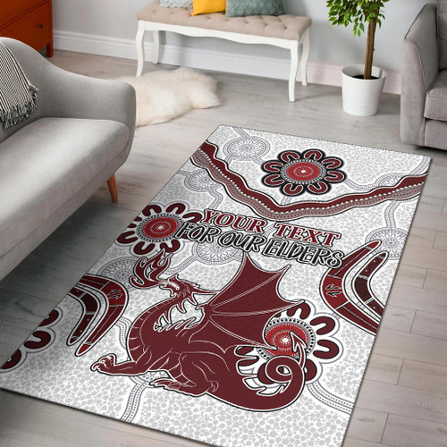 St. George Illawarra Dragons Naidoc Area Rug - Custom For Our Elders Boomerangs White Area Rug St. George Illawarra Dragons Naidoc Area Rug - Custom For Our Elders Boomerangs White Area Rug