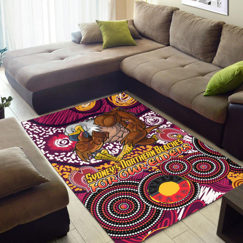 Manly Warringah Sea Eagles Naidoc Area Rug - Custom For Our Elders Area Rug Manly Warringah Sea Eagles Naidoc Area Rug - Custom For Our Elders Area Rug