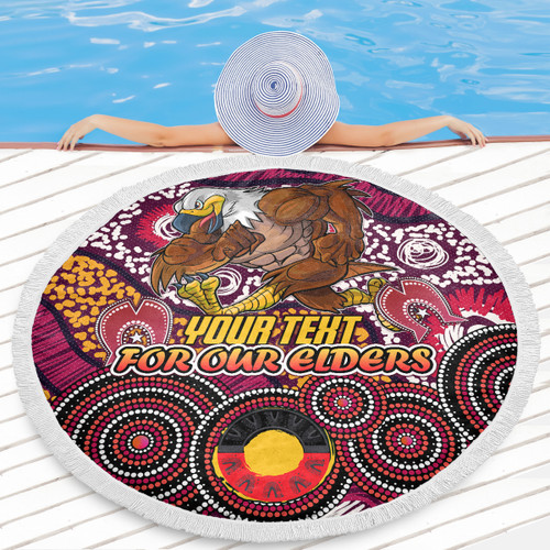 Manly Warringah Sea Eagles Naidoc Beach Blanket - Custom For Our Elders Beach Blanket Manly Warringah Sea Eagles Naidoc Beach Blanket - Custom For Our Elders Beach Blanket