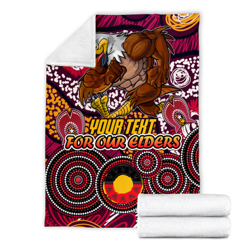 Manly Warringah Sea Eagles Naidoc Blanket - Custom For Our Elders Blanket Manly Warringah Sea Eagles Naidoc Blanket - Custom For Our Elders Blanket