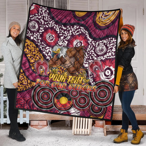 Manly Warringah Sea Eagles Naidoc Quilt - Custom For Our Elders Quilt Manly Warringah Sea Eagles Naidoc Quilt - Custom For Our Elders Quilt