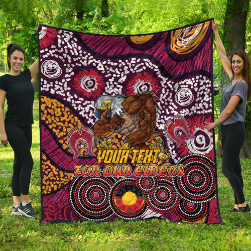 Manly Warringah Sea Eagles Naidoc Quilt - Custom For Our Elders Quilt Manly Warringah Sea Eagles Naidoc Quilt - Custom For Our Elders Quilt