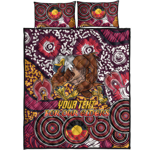 Manly Warringah Sea Eagles Naidoc Quilt Bed Set - Custom For Our Elders Quilt Bed Set