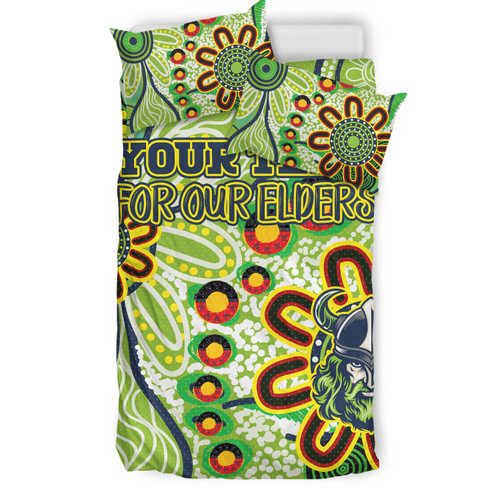 Canberra Raiders Naidoc Bedding Set - Custom For Our Elders Bedding Set Canberra Raiders Naidoc Bedding Set - Custom For Our Elders Bedding Set