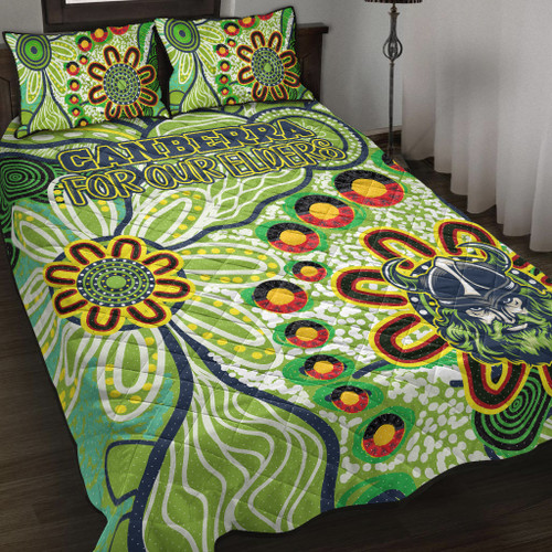 Canberra Raiders Naidoc Quilt Bed Set - Custom For Our Elders Quilt Bed Set Canberra Raiders Naidoc Quilt Bed Set - Custom For Our Elders Quilt Bed Set