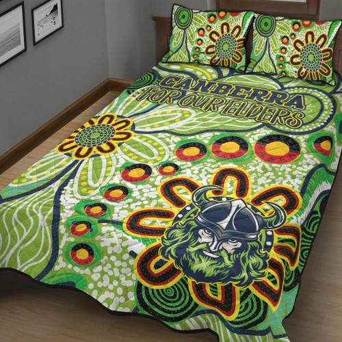 Canberra Raiders Naidoc Quilt Bed Set - Custom For Our Elders Quilt Bed Set Canberra Raiders Naidoc Quilt Bed Set - Custom For Our Elders Quilt Bed Set