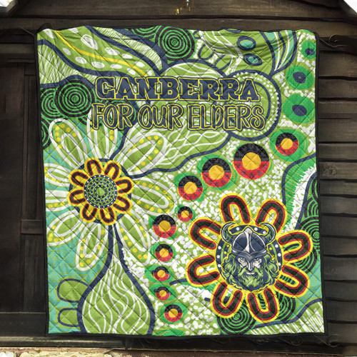 Canberra Raiders Naidoc Quilt - Custom For Our Elders Quilt Canberra Raiders Naidoc Quilt - Custom For Our Elders Quilt