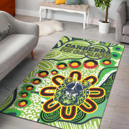 Canberra Raiders Naidoc Area Rug - Custom For Our Elders Area Rug Canberra Raiders Naidoc Area Rug - Custom For Our Elders Area Rug