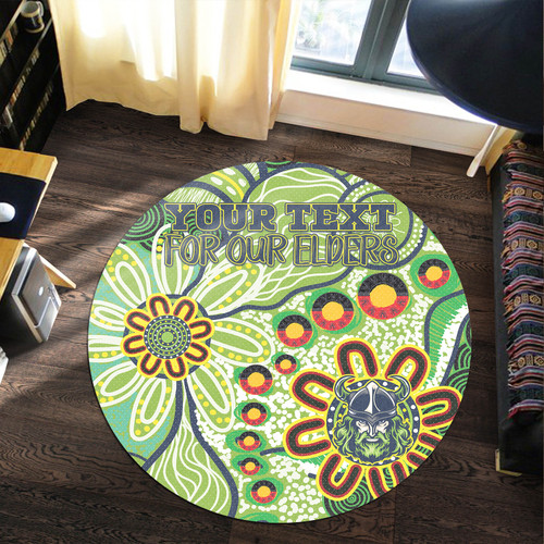 Canberra Raiders Naidoc Round Rug Custom For Our Elders Round Rug Canberra Raiders Naidoc Round Rug Custom For Our Elders Round Rug
