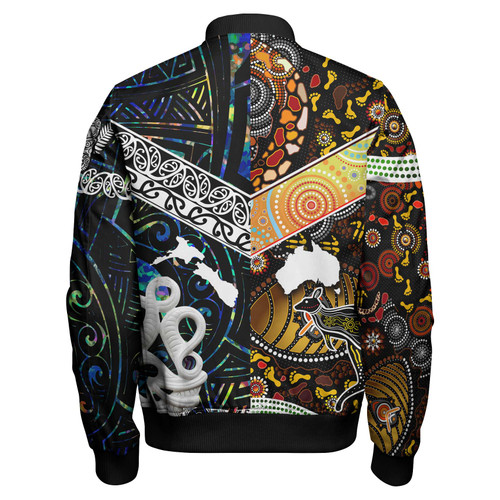 Australia Aboriginal Inspired Bomber Jacket - Aotearoa and Australia Indigenous Culture Australia Aboriginal Inspired Bomber Jacket - Aotearoa and Australia Indigenous Culture
