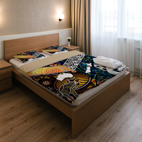 Australia Aboriginal Inspired Bedding Set - Aotearoa and Australia Indigenous Culture Australia Aboriginal Inspired Bedding Set - Aotearoa and Australia Indigenous Culture