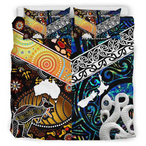 Australia Aboriginal Inspired Bedding Set - Aotearoa and Australia Indigenous Culture Australia Aboriginal Inspired Bedding Set - Aotearoa and Australia Indigenous Culture