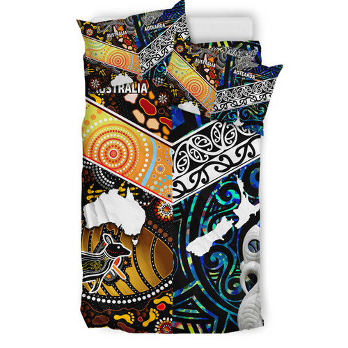 Australia Aboriginal Inspired Bedding Set - Aotearoa and Australia Indigenous Culture Australia Aboriginal Inspired Bedding Set - Aotearoa and Australia Indigenous Culture