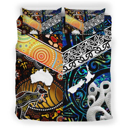 Australia Aboriginal Inspired Bedding Set - Aotearoa and Australia Indigenous Culture Australia Aboriginal Inspired Bedding Set - Aotearoa and Australia Indigenous Culture