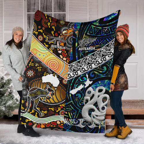 Australia Aboriginal Inspired Blanket - Aotearoa and Australia Indigenous Culture Australia Aboriginal Inspired Blanket - Aotearoa and Australia Indigenous Culture