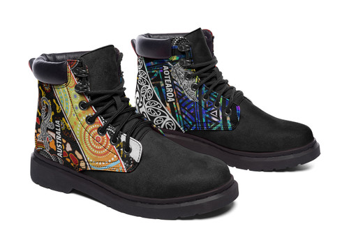 Australia Aboriginal Inspired All Season Boots - Aotearoa and Australia Indigenous Culture