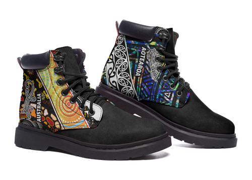 Australia Aboriginal Inspired All Season Boots - Aotearoa and Australia Indigenous Culture