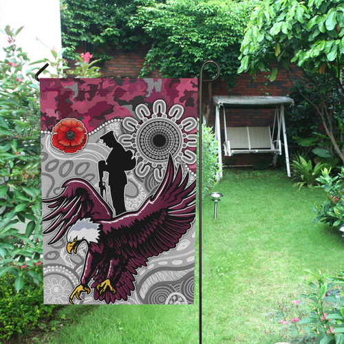 Australia Manly Anzac Flag - Custom Eagle with Anzac Poppy Flag