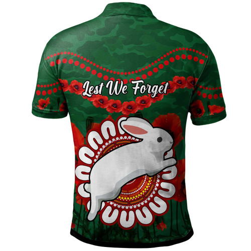 South Sydney Rabbitohs Custom Polo Shirt - Poppies Flower And Souths Polo Shirt South Sydney Rabbitohs Custom Polo Shirt - Poppies Flower And Souths Polo Shirt