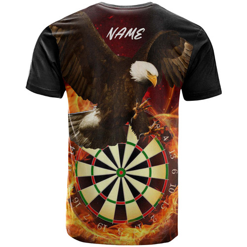 Australia Eagles Dart Custom T-shirt - Eagles Dartboard Flaming Arrow T-shirt